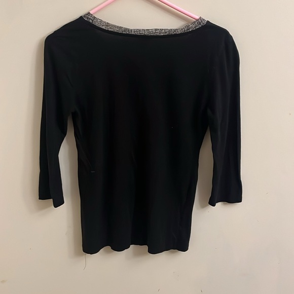 Ann Taylor Black bow tie blouse - Picture 3 of 4